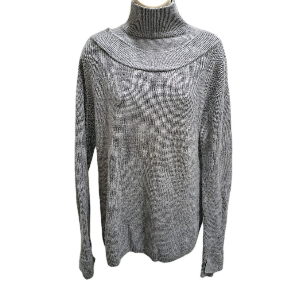 Wool ZARA Gray Long Sleeve Sweater Women's Sz M Boho-chic Minimalist Cozy Casual